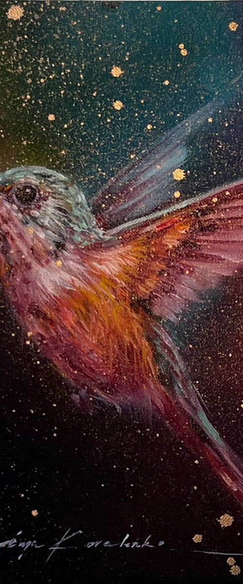 The dreamy sky of hummingbirds by Inga Kovalenko