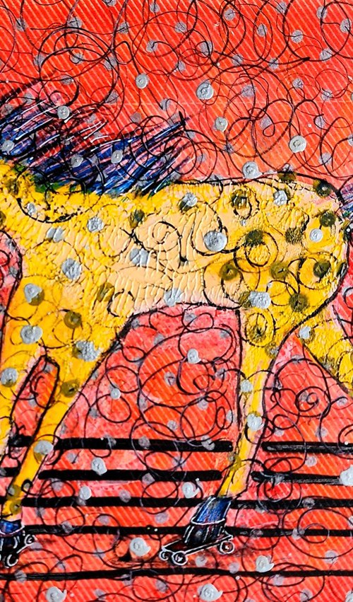 Brouillon VII. Roller-Skating Horse by Olena Romashkina