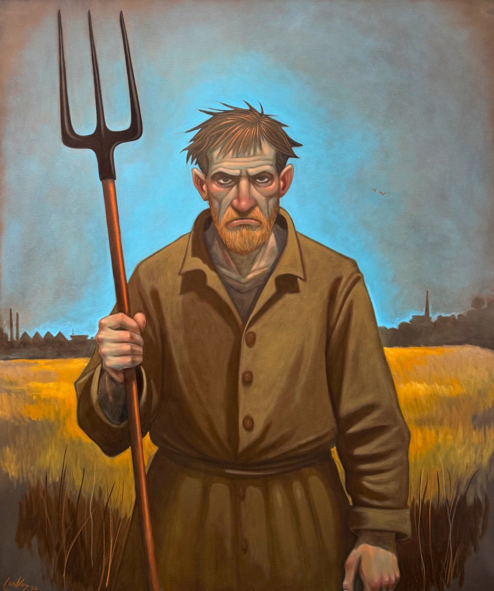 Expressive Oil Painting , The Man Who Wanted To Be Left Alone By Pete Conroy, 30 X 36, Artwork For Sale On Artfinder