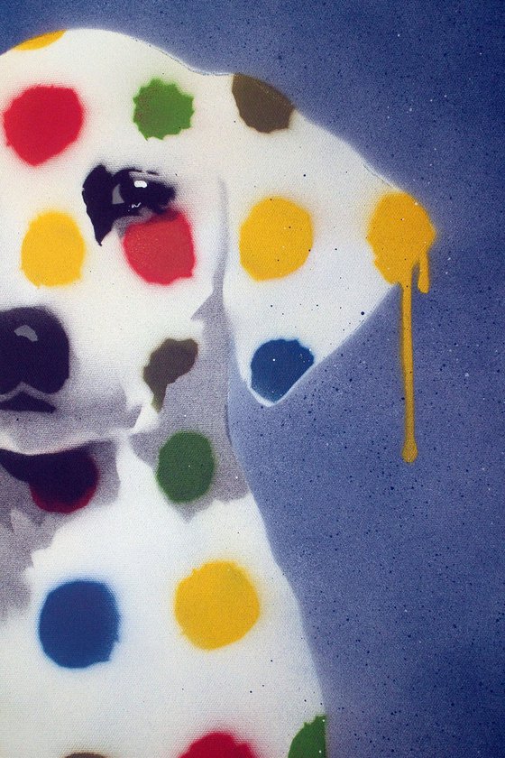 His & her Damien's dotty, spotty, puppy dawgs (on handmade watercolour paper.