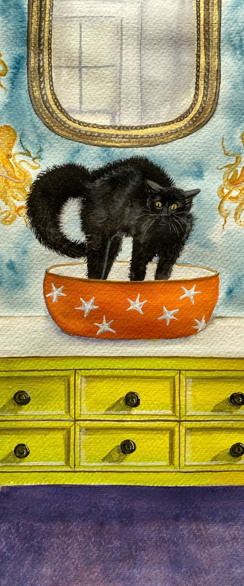 Whiskers and Whims: Home Adventures of a Black Cat - Mouse by Tetiana Savchenko