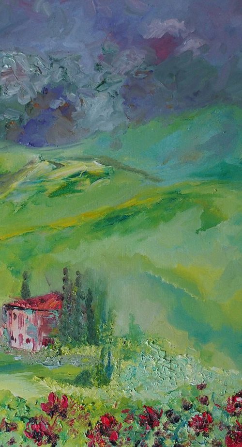 Sicilian Poppies by Lesley Blackburn