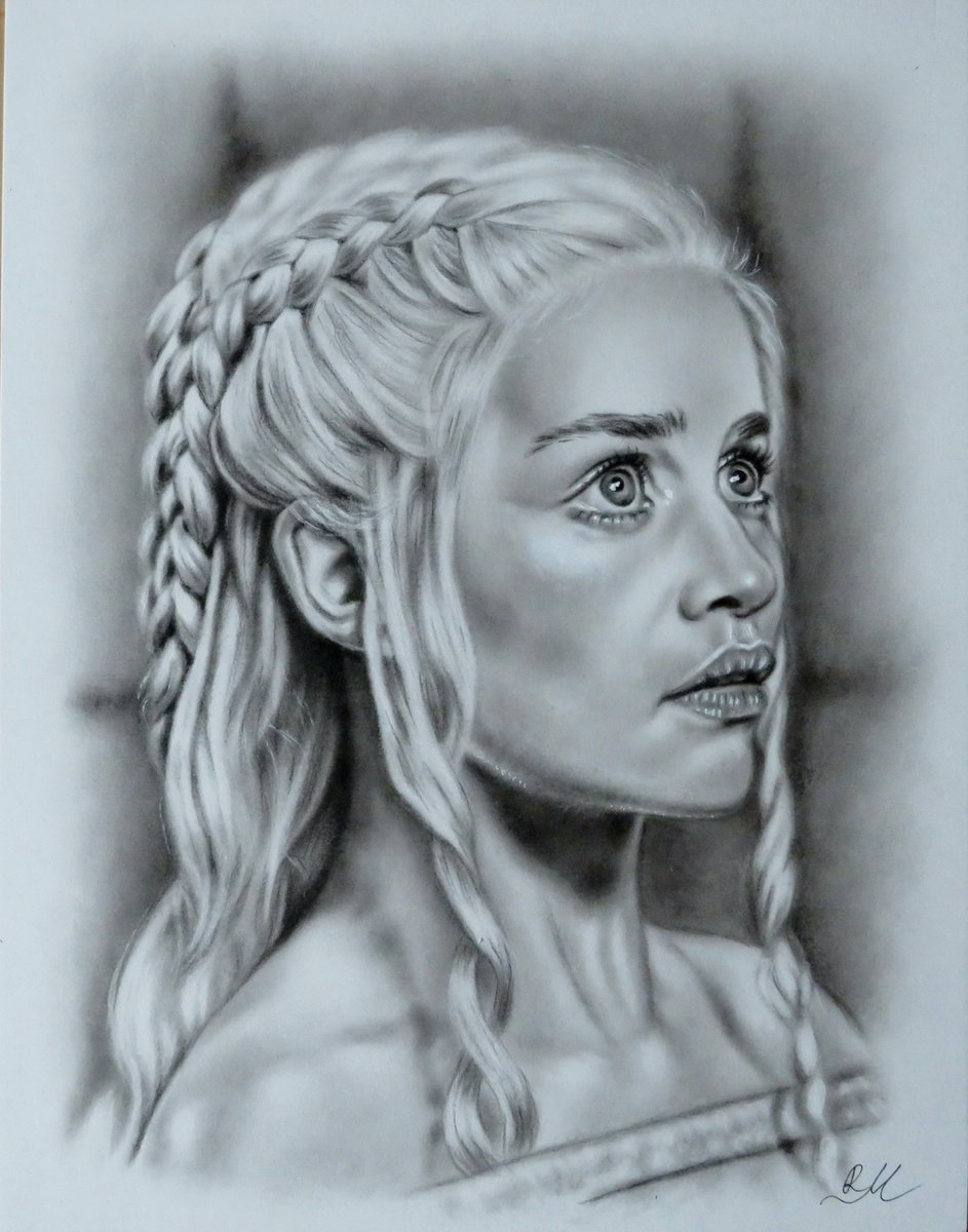 Photorealistic Portrait Oil Painting By Monika Rembowska, 12 X 14", "La Regina Di Draghi", Original Artwork