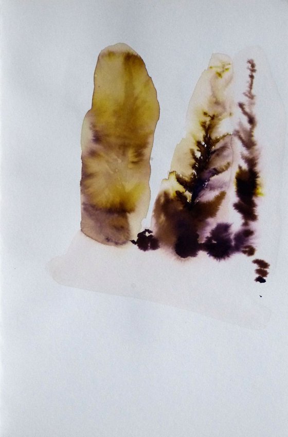 Pine Wood Study 8, 24x16 cm