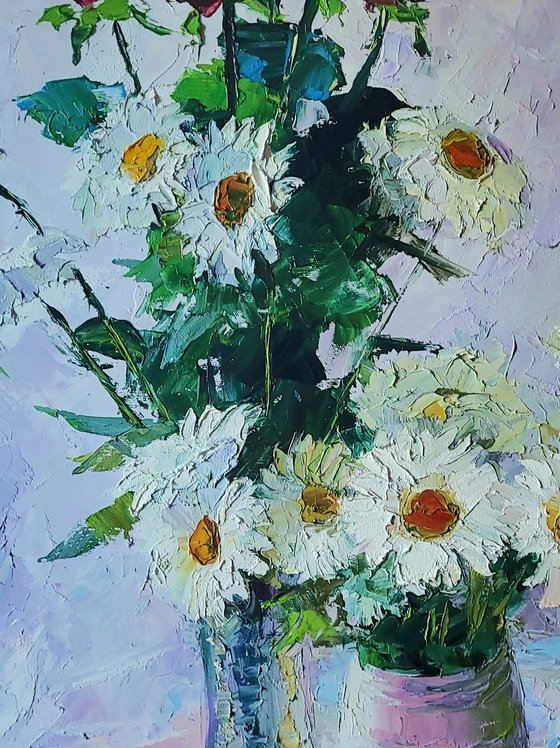 Bouquet of Daisies and Roses