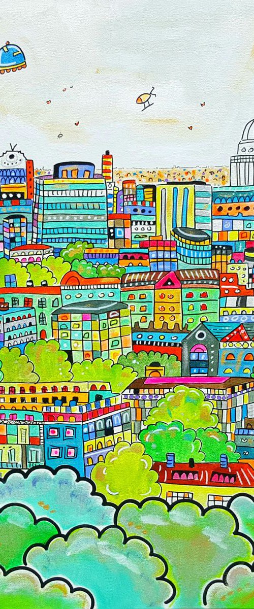 Cartoon Vibrant London by Maria Luisa  Azzini