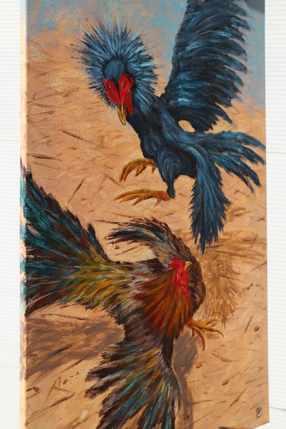 Cockfighting, 40*70