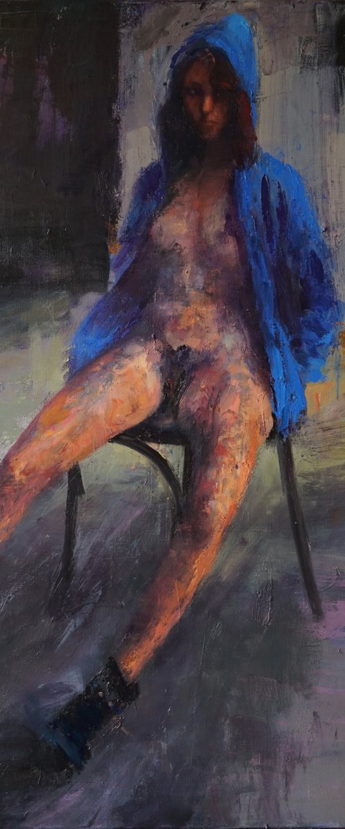 Pauline with blue hood by Manuel Leonardi
