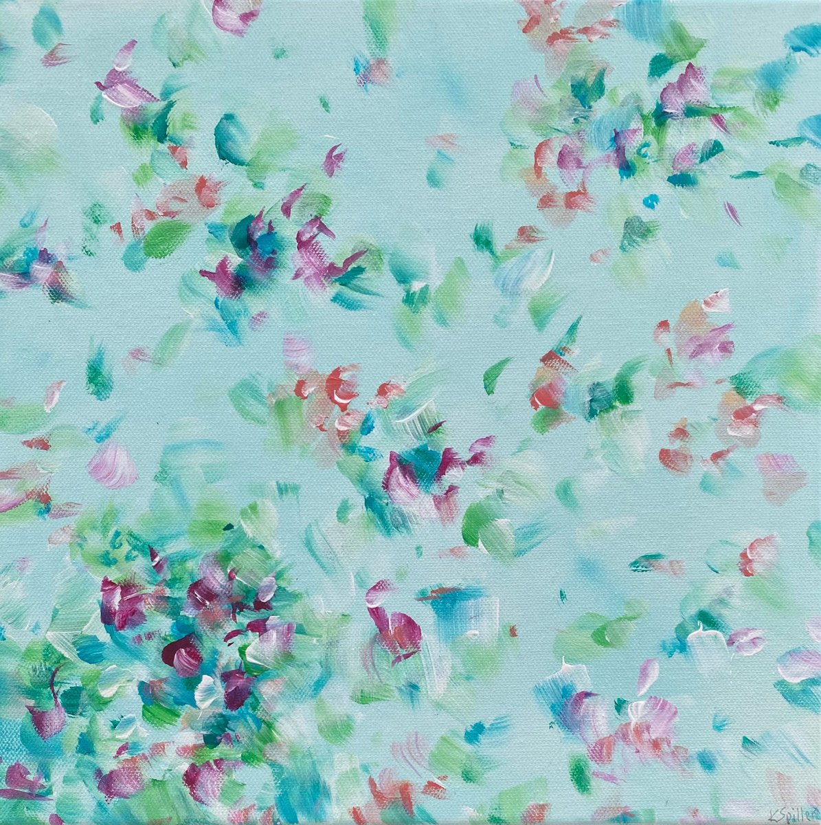 Sweet Petal Float By Katherine Spiller, 13 X 13, Artwork For Sale On Artfinder