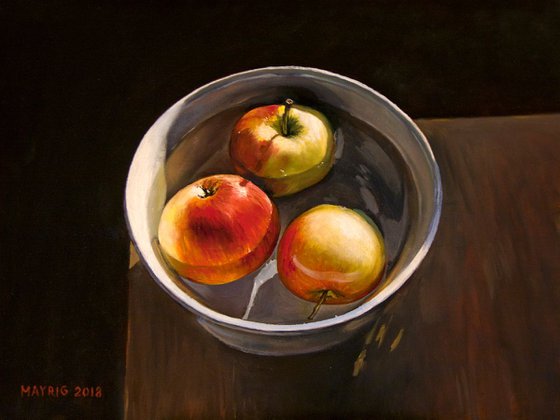 Floating Apples (Original Oil Painting)