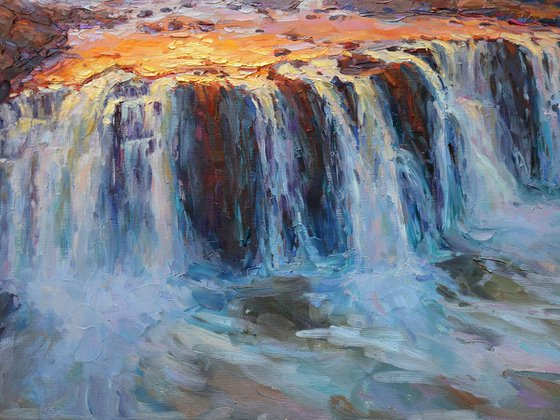 "Evening waterfall "