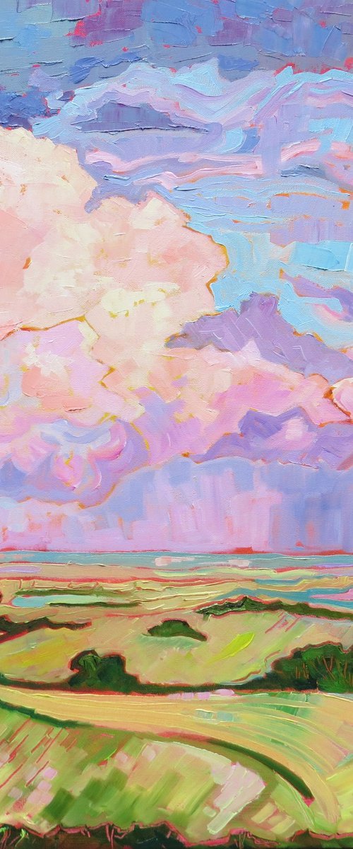 Cloud Over Blakeney Marshes - Norfolk Coast by Mary Kemp