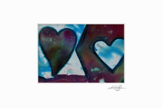 Heart Collection 21 - 3 Small Matted paintings by Kathy Morton