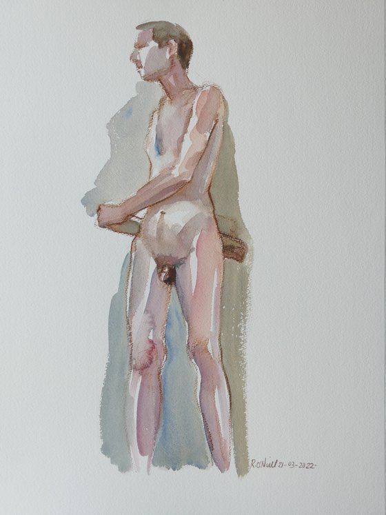 Standing male nude