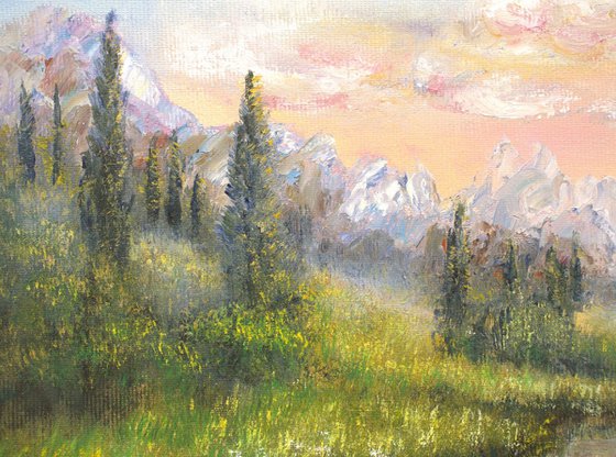 Sunset at the bluebonnet field