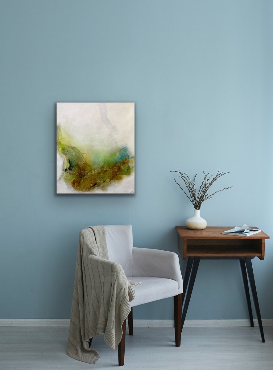 Countryside I 80 x 70 cm I natural abstract artwork by Kirsten Schankweiler