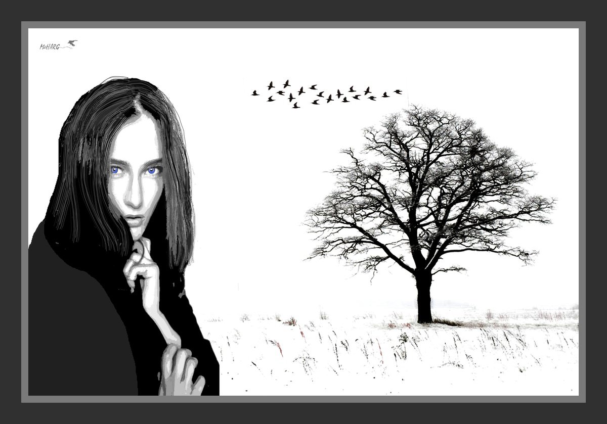 Impressionistic Portrait Painting By Joe Mcharg, 42 X 30, A Winter Of Disappointment, Original Artwork