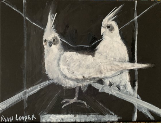 Two Birds 12x16 Canvas