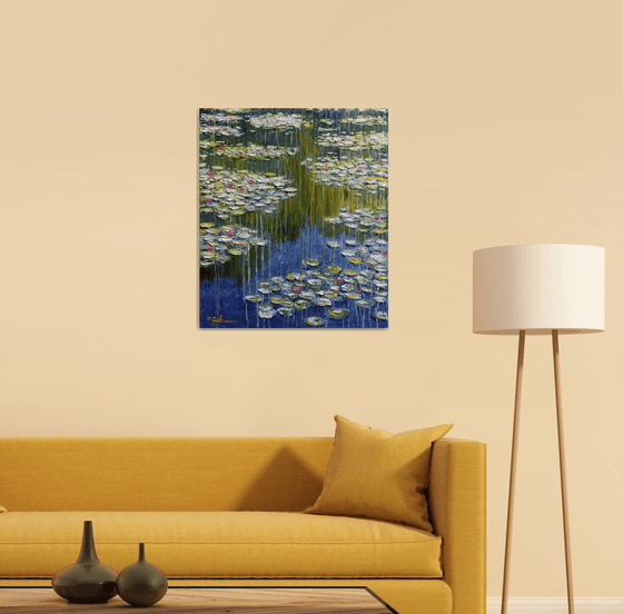 Impression. Water lilies