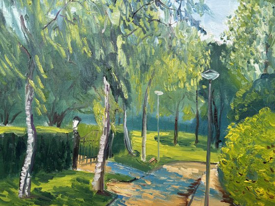 Sun-Dappled Path: Plein Air