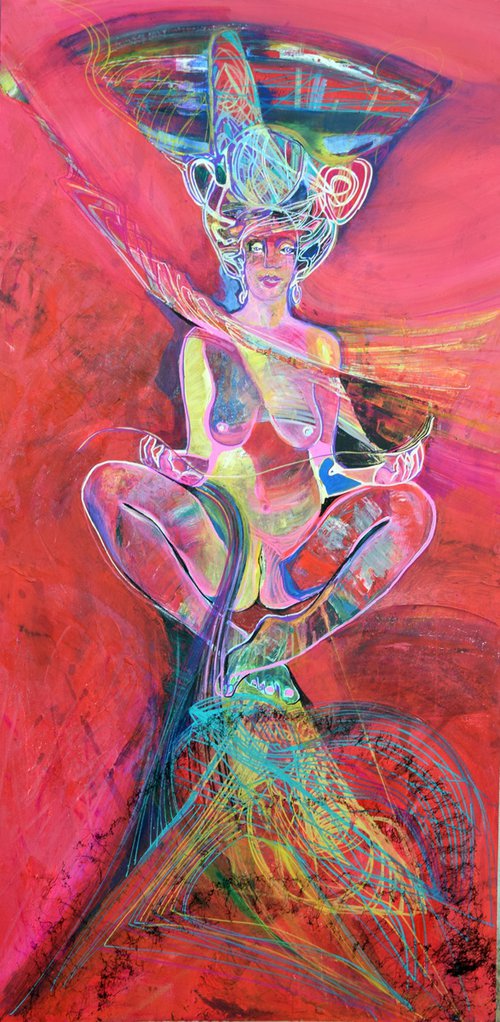 Eve in lotus position by Anna Skorko
