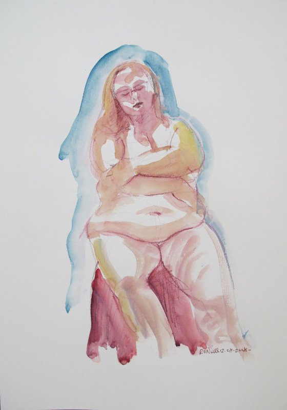 Seated female nude