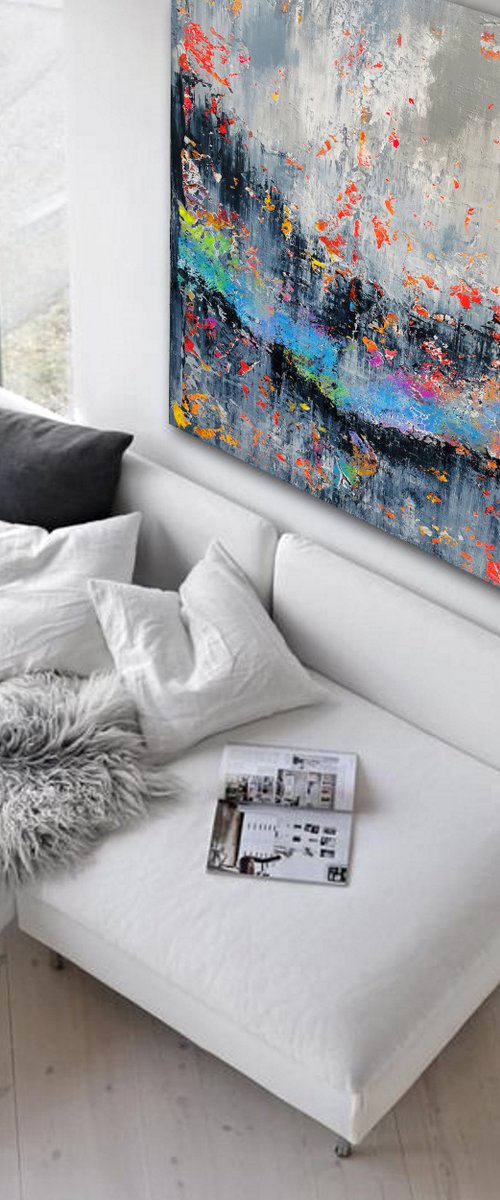 150x100cm. / abstract painting / Abstract 1223 by Alex Senchenko
