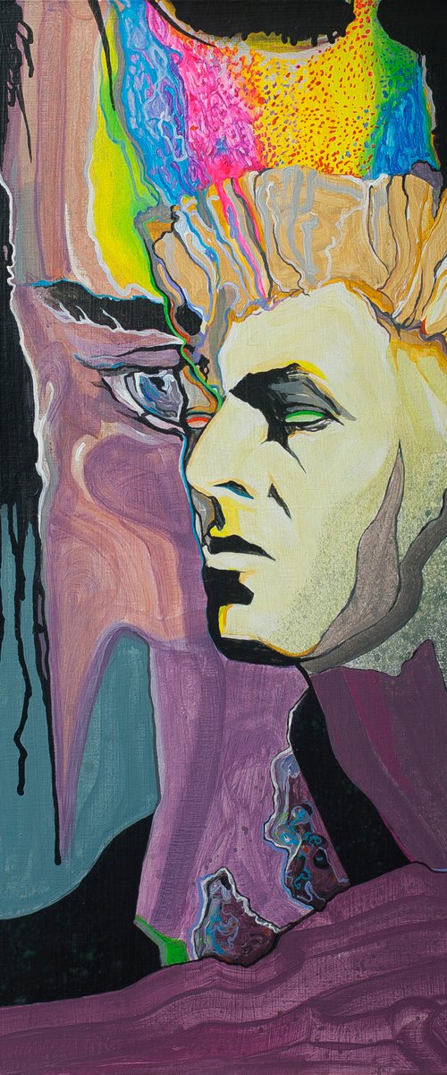 David Bowie singer music idol celebrity portrait painting by Olga Chertova