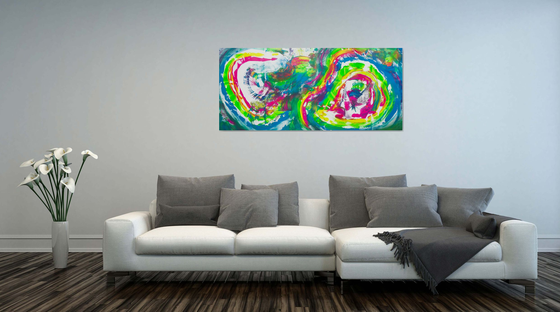 Infinite rainbow, 200x90 cm