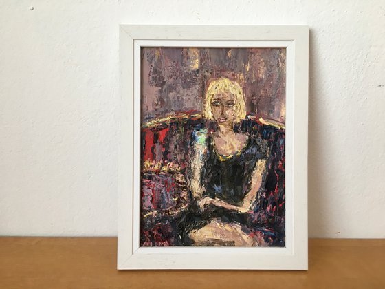 Girl with glass sekt