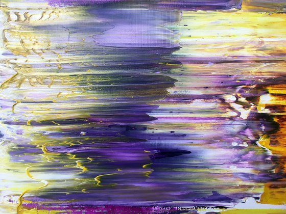 "Sunset In Purple" - Original PMS Oil Painting On Canvas - 20 x 16 inches