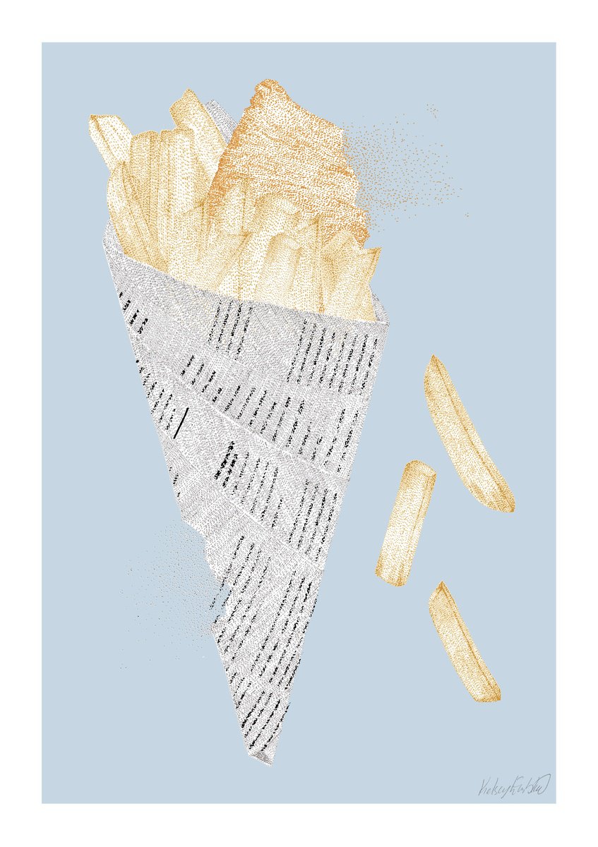Fish & Chips - Limited Edition Print by Kelsey Emblow