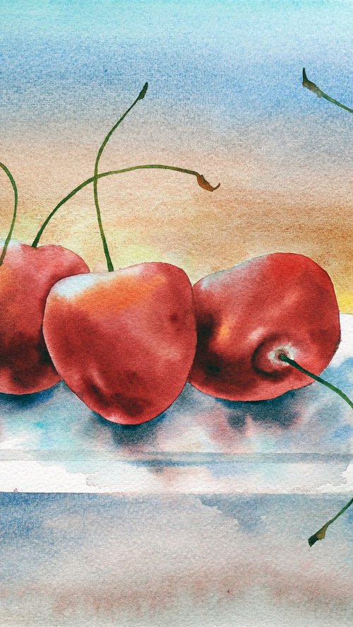 Cherry - Summer still life by Delnara El