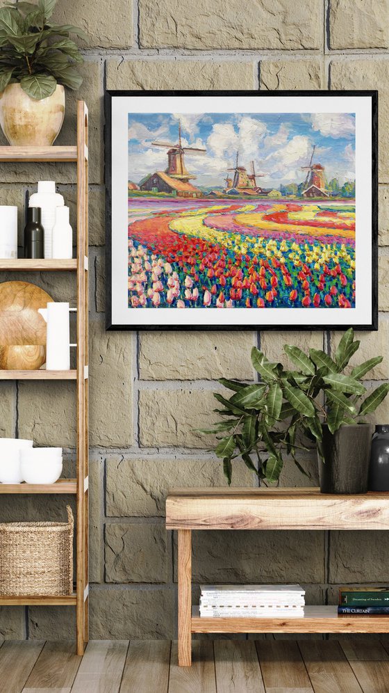 Field with tulips
