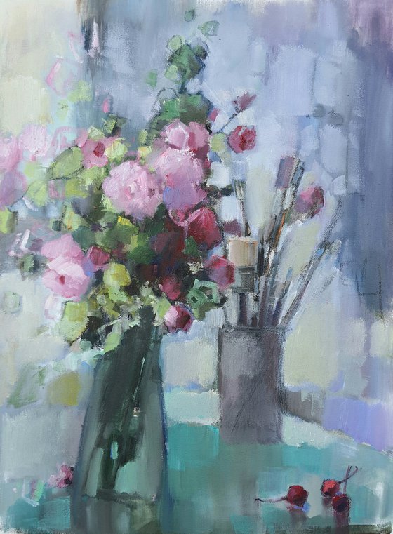 Still life Three cherries