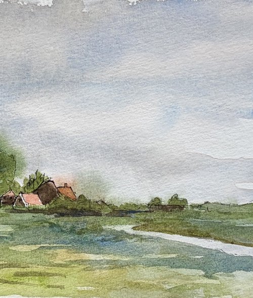 Farmhouses - North Holland by Michael Richards