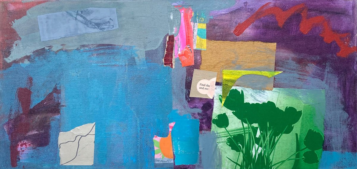 Urban And Pop Painting , Flowers By Kate Strupinski, 24 X 12, Artwork For Sale On Artfinder