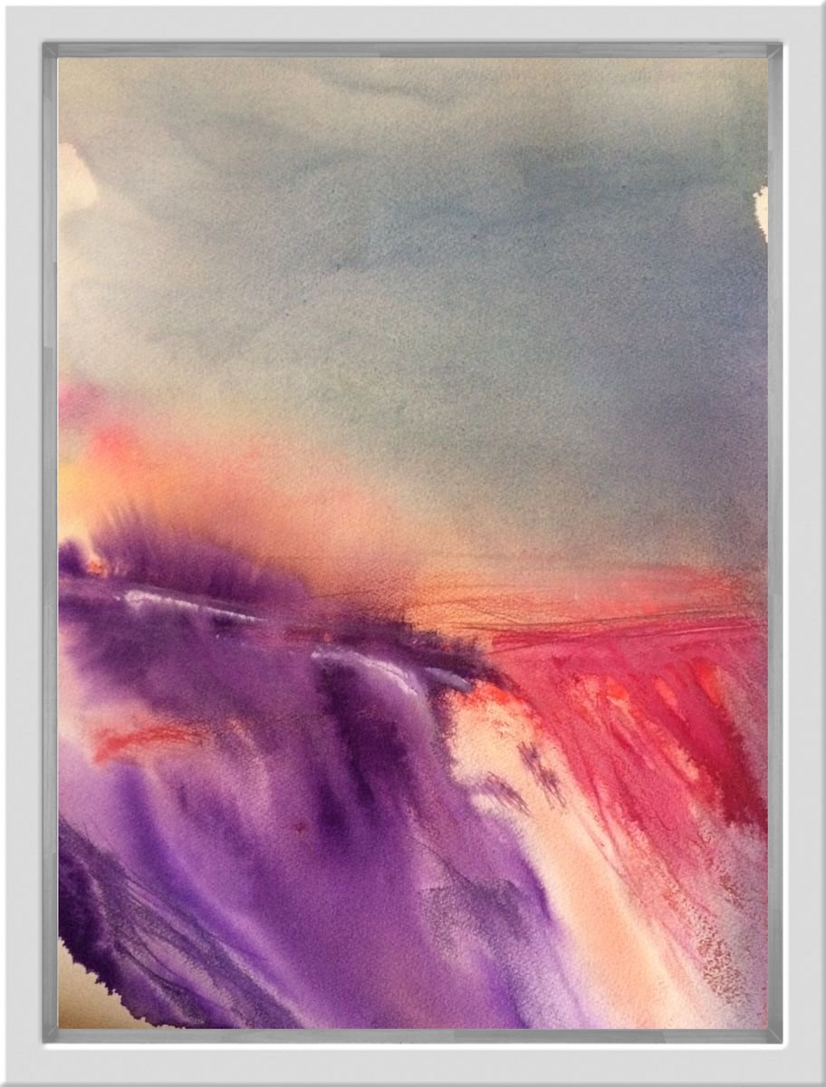 Abstract Watercolour By Gesa Reuter, 14 X 20, The Unknown, Original Artwork