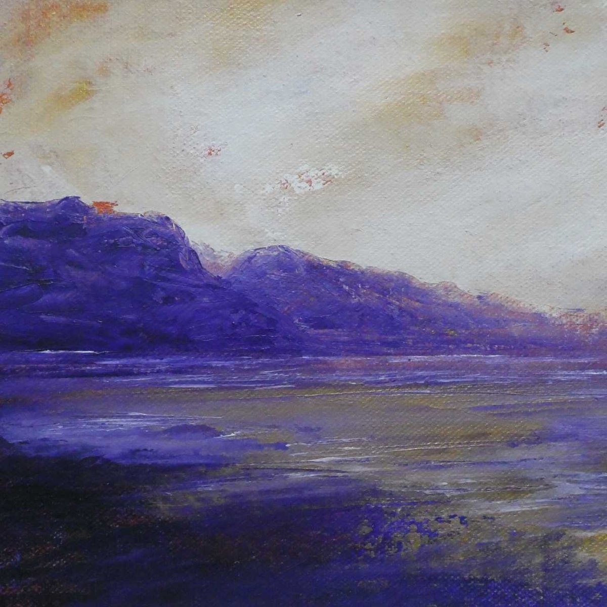Impressionistic Landscape Acrylic Painting By Oconnart, 10 X 10", Diabaig Scotland, Original Artwork