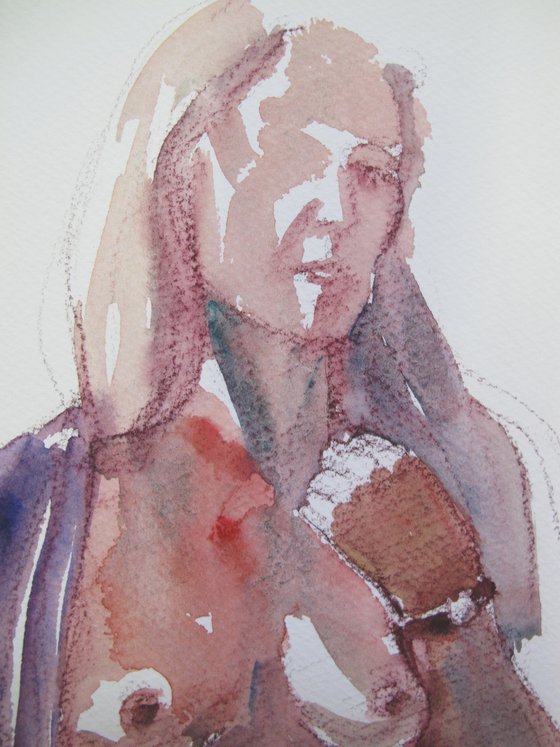 Standing female nude