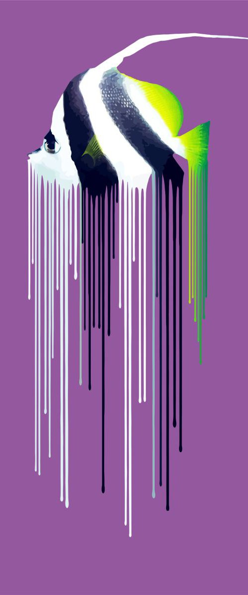 Bannerfish - Purple by Carl Moore