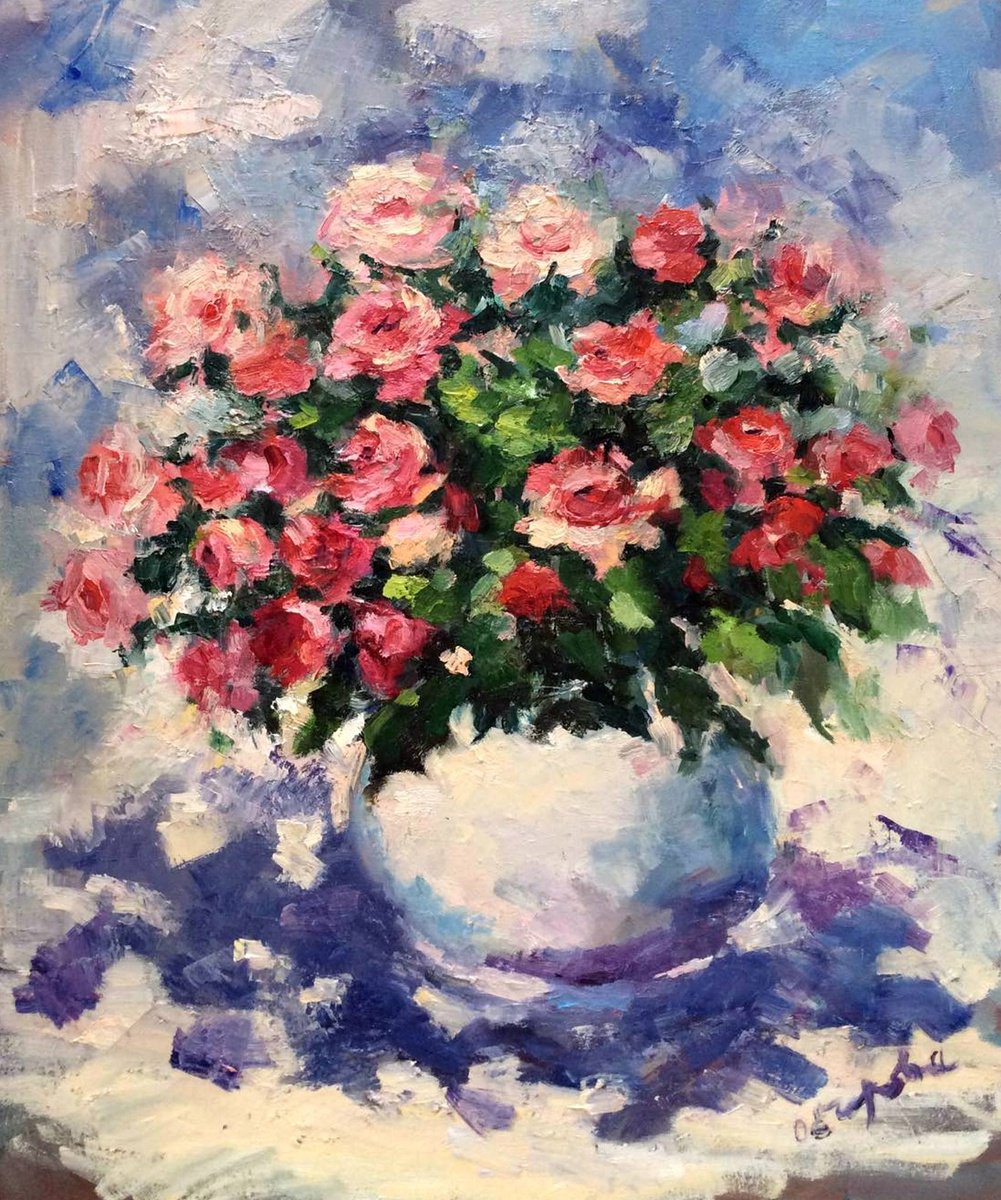 Roses in Vase by Olga Egorov