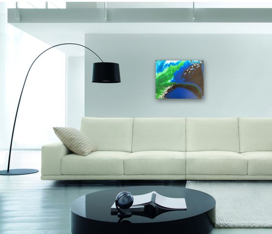 "I Long For Peace" - Original Abstract PMS Acrylic Painting, 20 x 16 inches