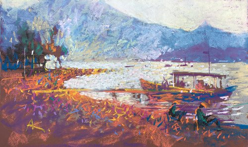 Turkish landscape with a view of the mountains and the Mediterranean Sea by Andrii Kovalyk