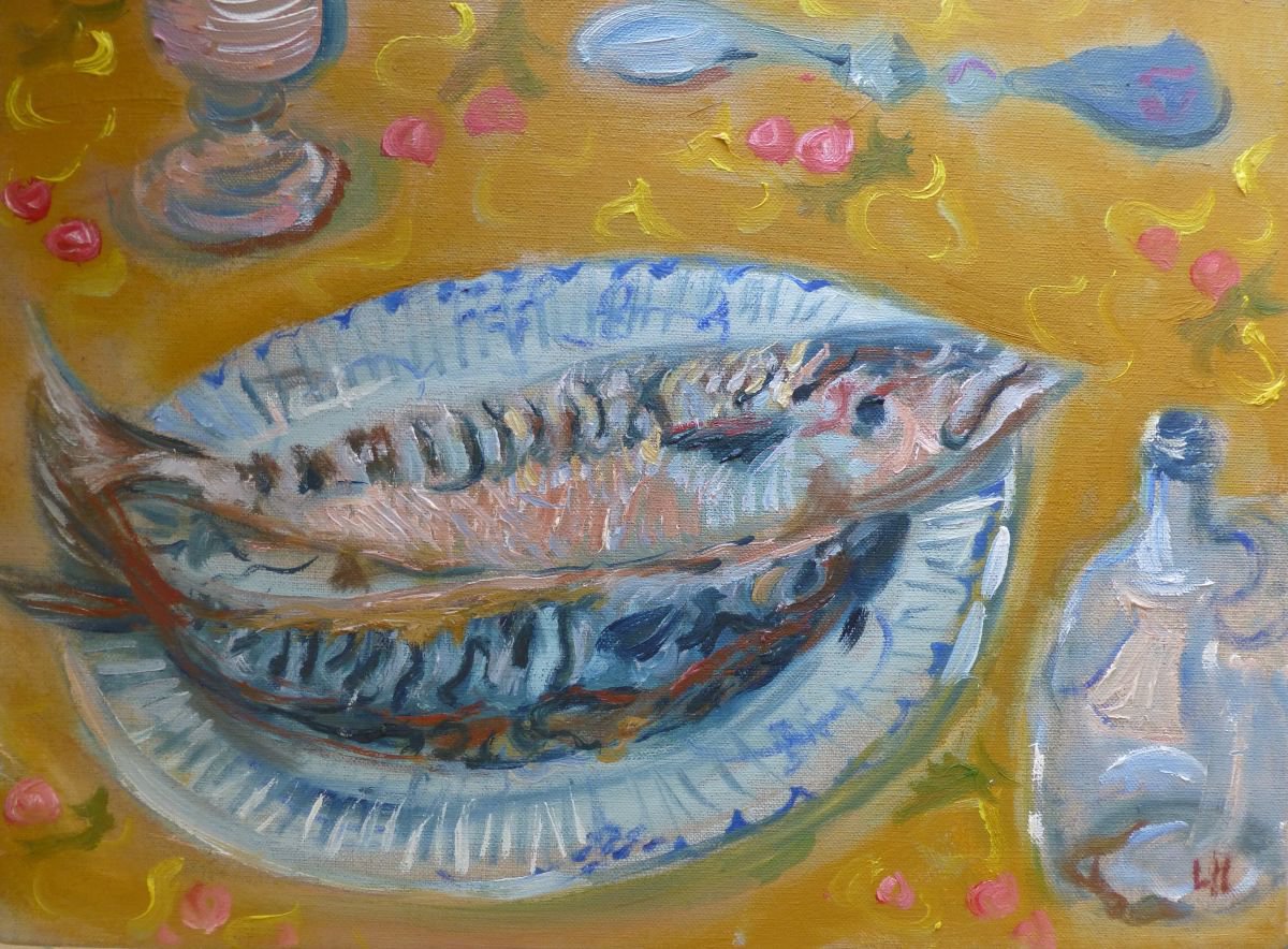 2 mackerel by Lynda Hopkins
