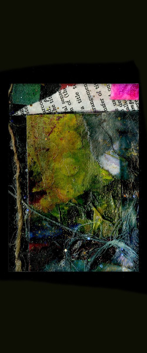 Abstract Collage 6 - Small abstract painting by Kathy Morton Stanion by Kathy Morton Stanion
