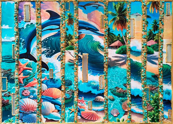 Dolphins and island waves