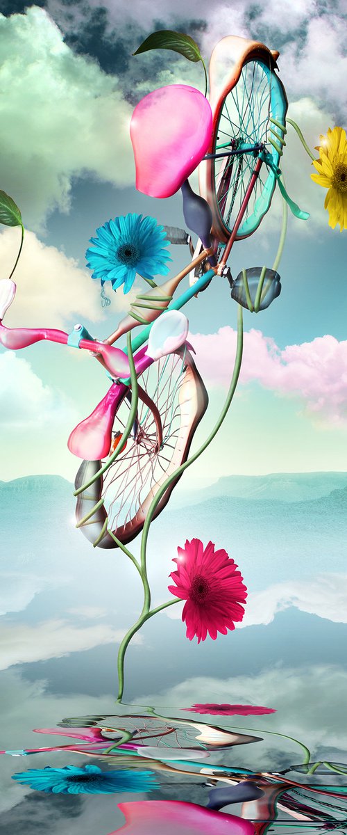 Bicycle Balloon - Small by Vanessa T Stefanova