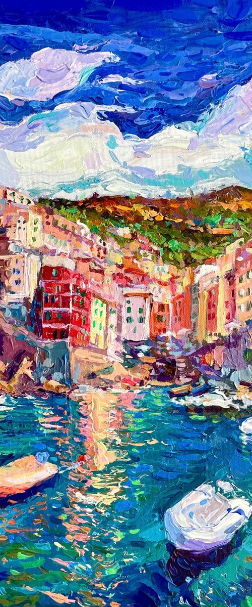 Riomaggiore Cinque Terre Italy by Adriana Dziuba