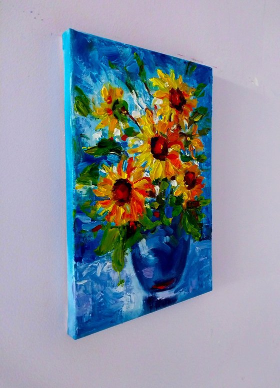 Still life with sunflowers